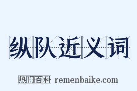 纵队近义词是什么意思的图片